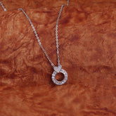 Sterling Silver Swirl Heart Pendant With Link Chain For Women